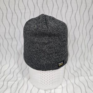 Polar Extreme Gray Thermal Fleece Dark Lined Warm Winter Hat Beanie